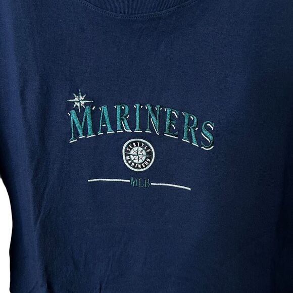 VTG Seattle Mariners Stitched Lee T Shirt Large - Picture 2 of 3